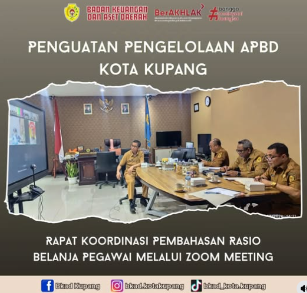 Rapat Koordinasi seluruh kabupaten / kota di wilayah NTT bersama pemerintah propinsi NTT secara daring
